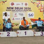 रेल कर्मि नरेश ने वर्ल्ड पैरा एथलेटिक्स शॉट पुट में कांस्य पदक जीता।